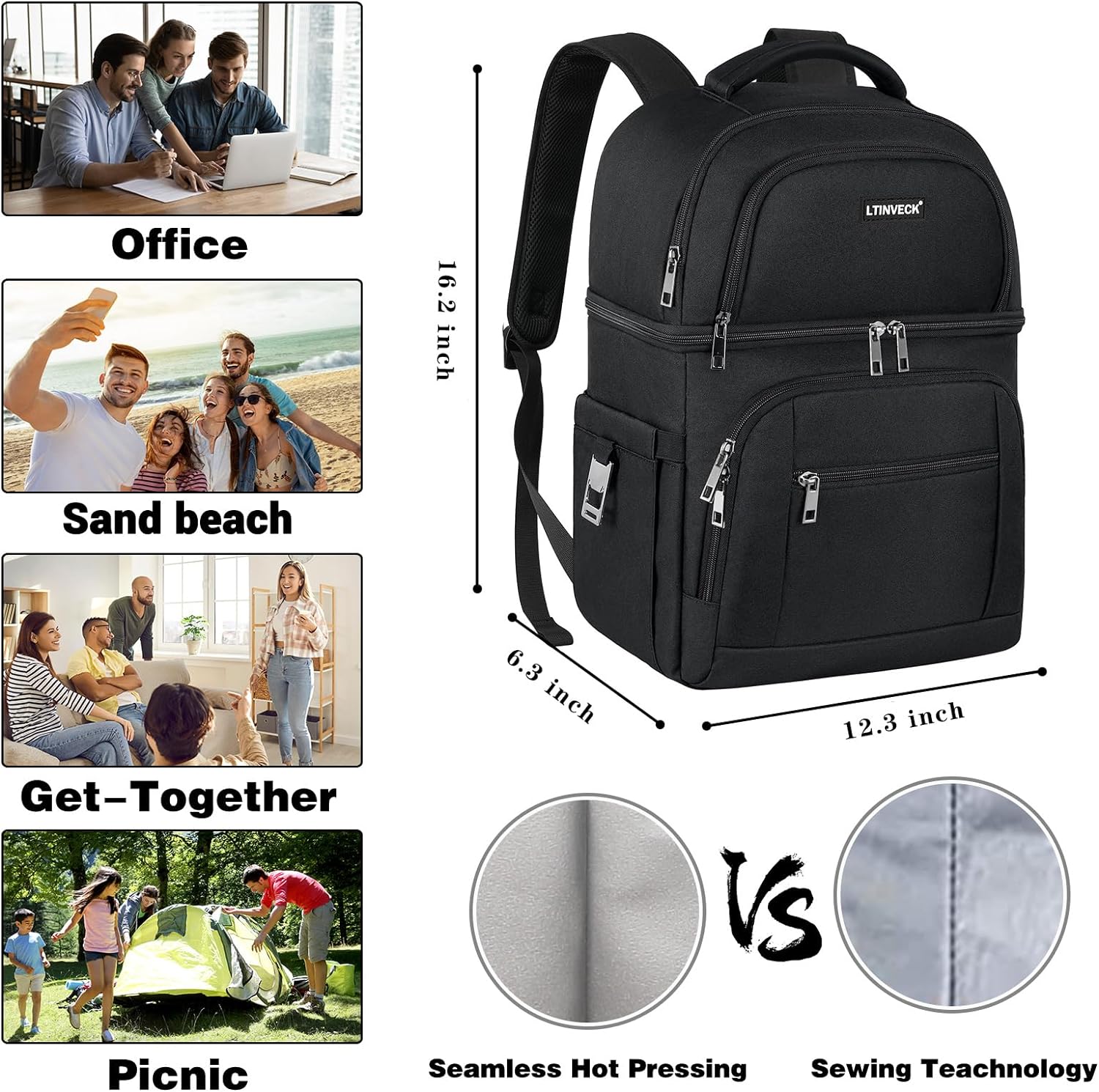 Thumbnail 5 de Cooler Backpack insulated cooler bag 16.2 in