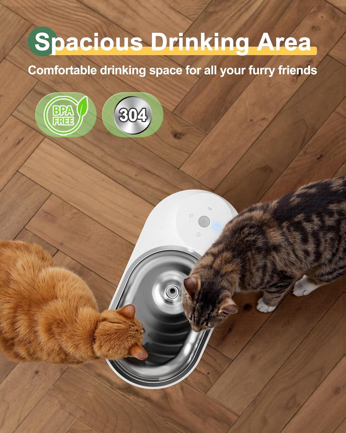 Detalle 2 de Gimars 4L Fuente para Gatos Sin Cable
