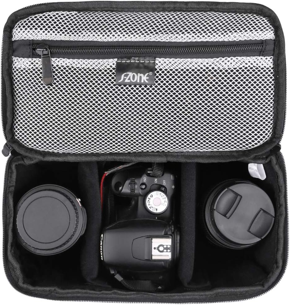 Detalle de S-Zone gepolsterte, shockproof Kameratasche für DSLR/SLR – faltbar mit separaten Fächern für Kamera, Objektive & Blitz