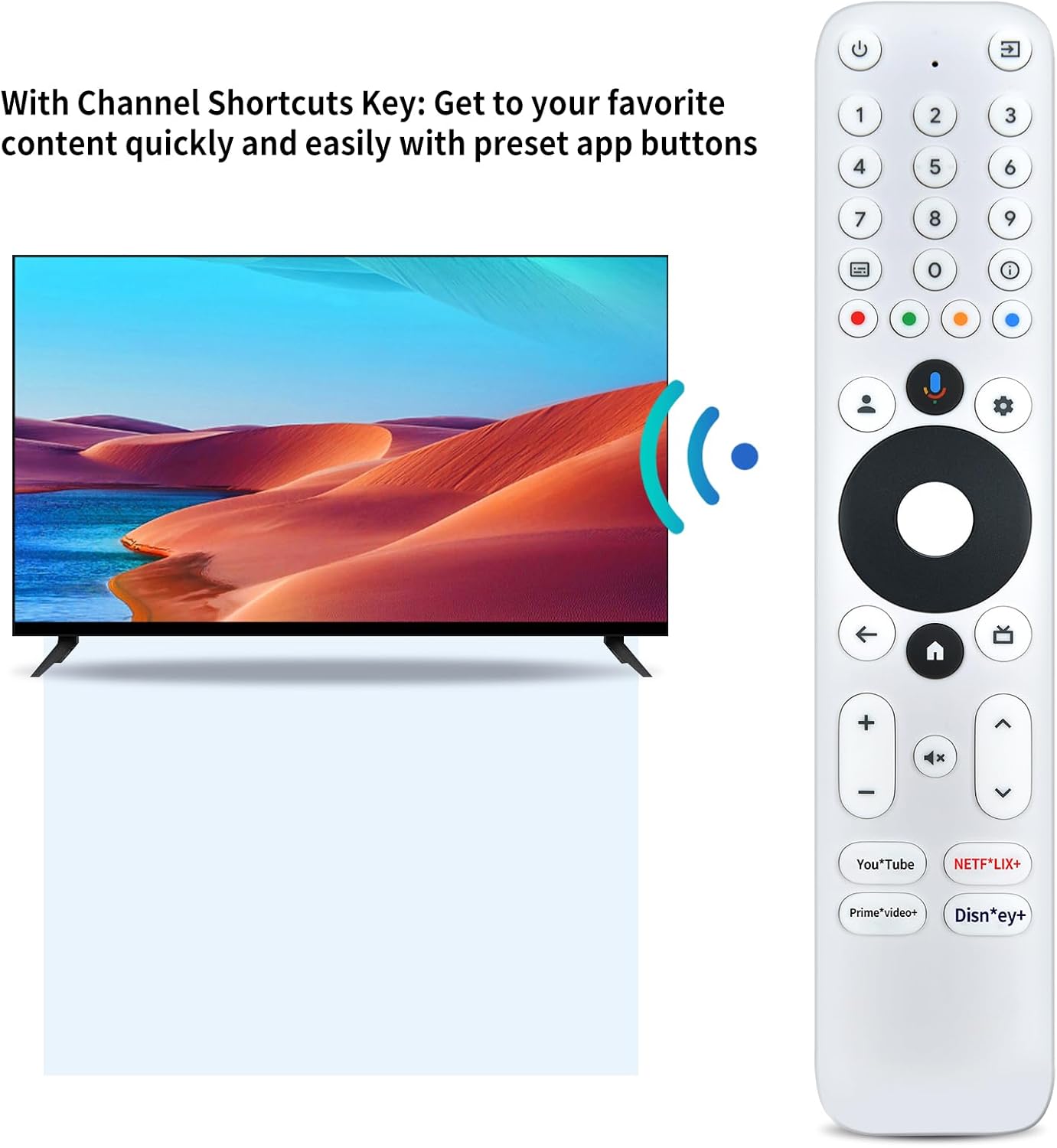 Detalle 2 de TCNOUMT replacement remote for STRONG TV UHD Android TV streaming box (LEAP-S3+)