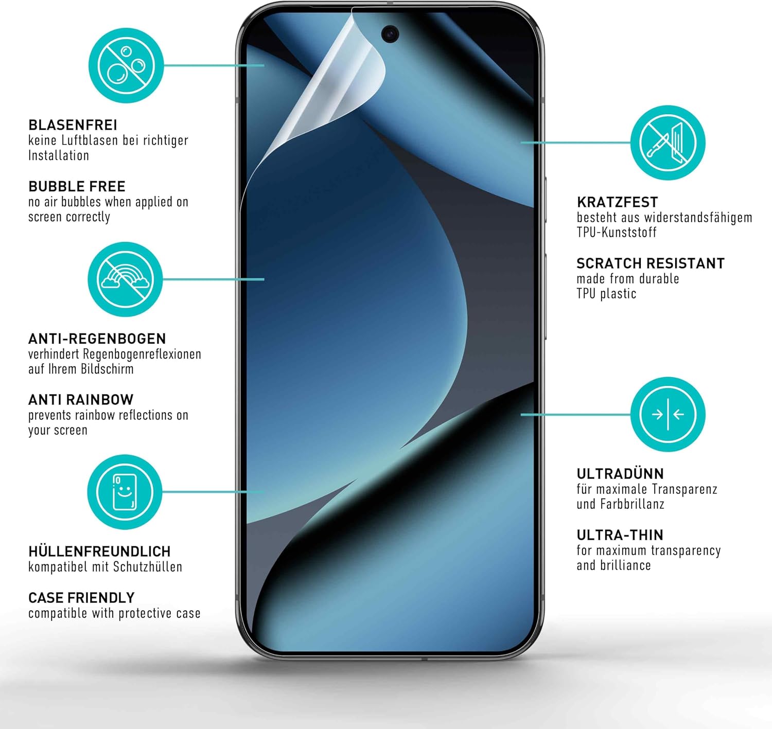 Thumbnail 4 de SmarTect TPU Screen Protectors for Google Pixel 10 Pro, 2 Films and 2 Camera Protectors