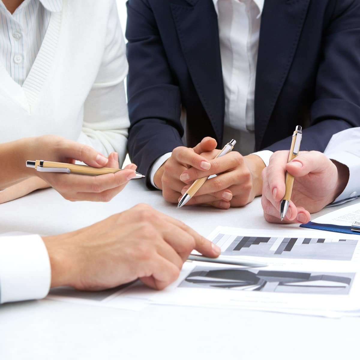 Thumbnail 6 de OSDUE Penna a Sfera in Bambù 20 pezzi ✒️