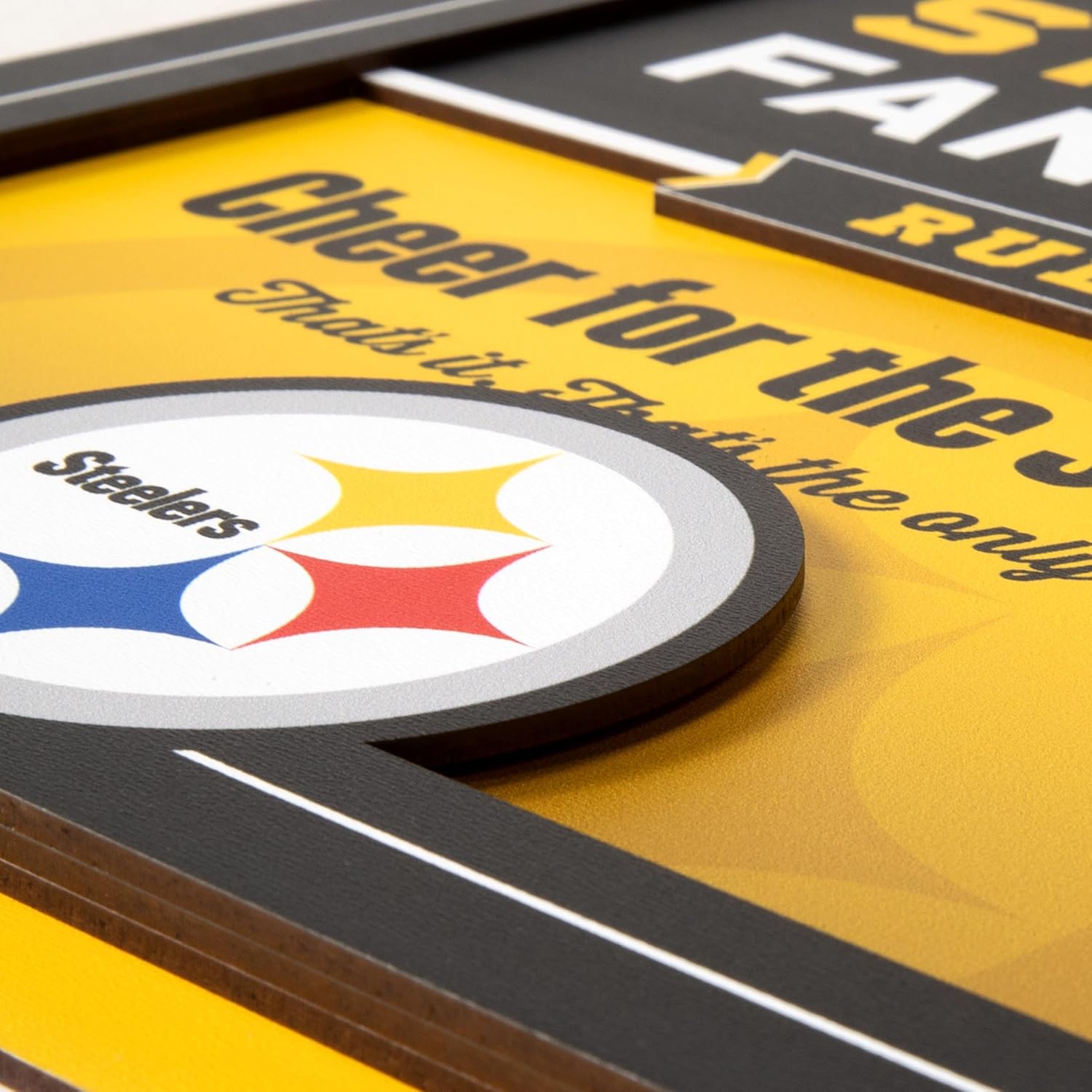 Thumbnail 3 de YouTheFan Officially-Licensed NFL Fan Rules Wall Art (3D, multiple layers) – humorous team décor