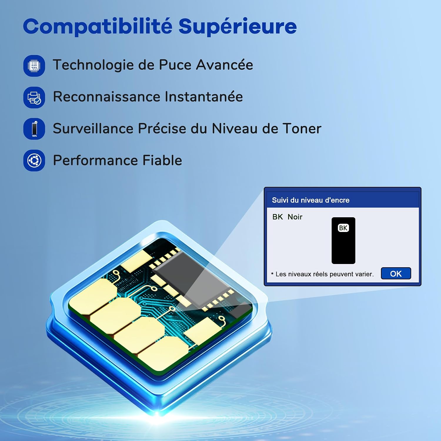 Detalle de 7Magic TN3480 Remplacement pour Brother TN3480 — Kit double noir, compatible HL et MFC