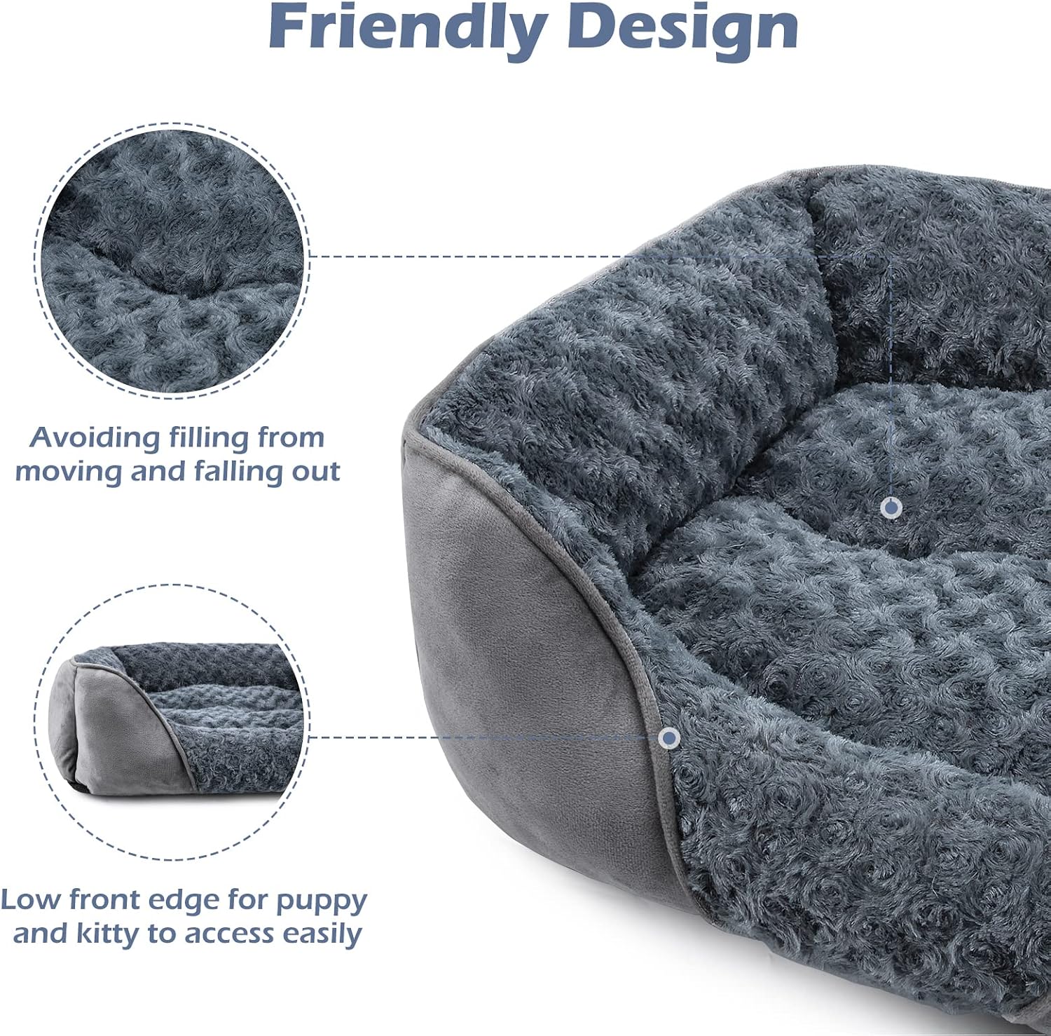 Detalle 1 de INVENHO Orthopedic Dog Bed 25 x 21