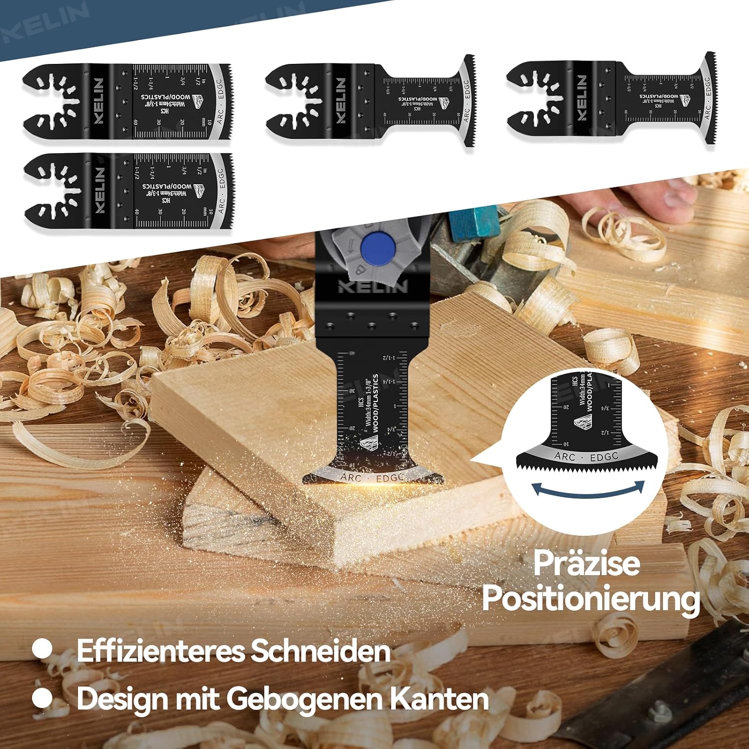 Thumbnail 2 de KELIN Oszillier-Sägeblätter Set 28-teilig