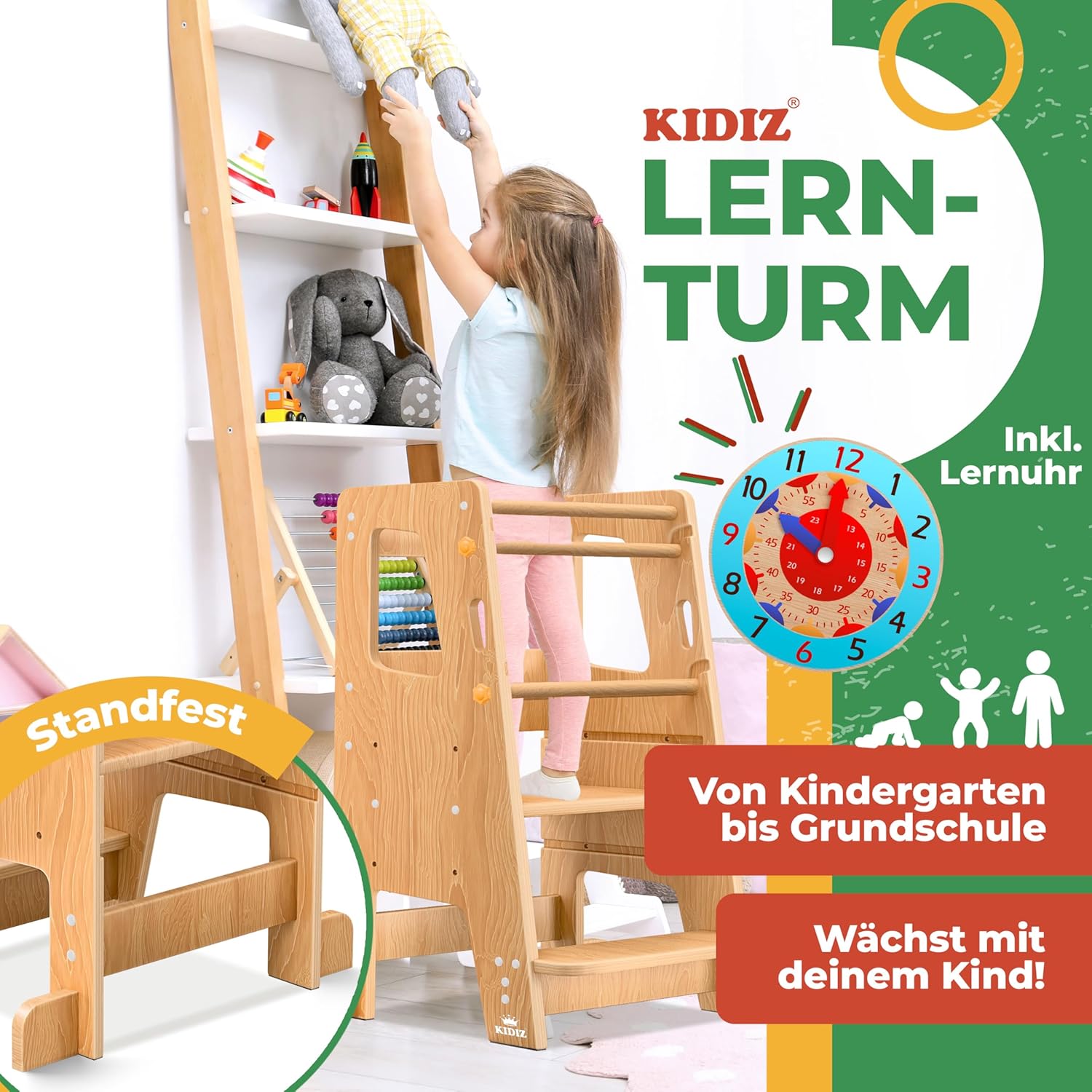 Detalle 2 de KIDIZ® Lernturm 50 kg höhenverstellbar