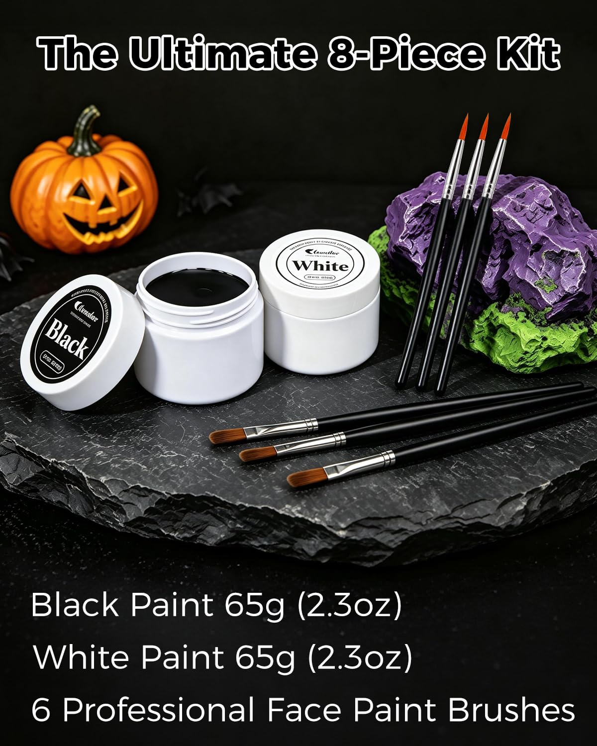 Detalle 2 de Oil-Based Face Paint Kit with 6 Brushes