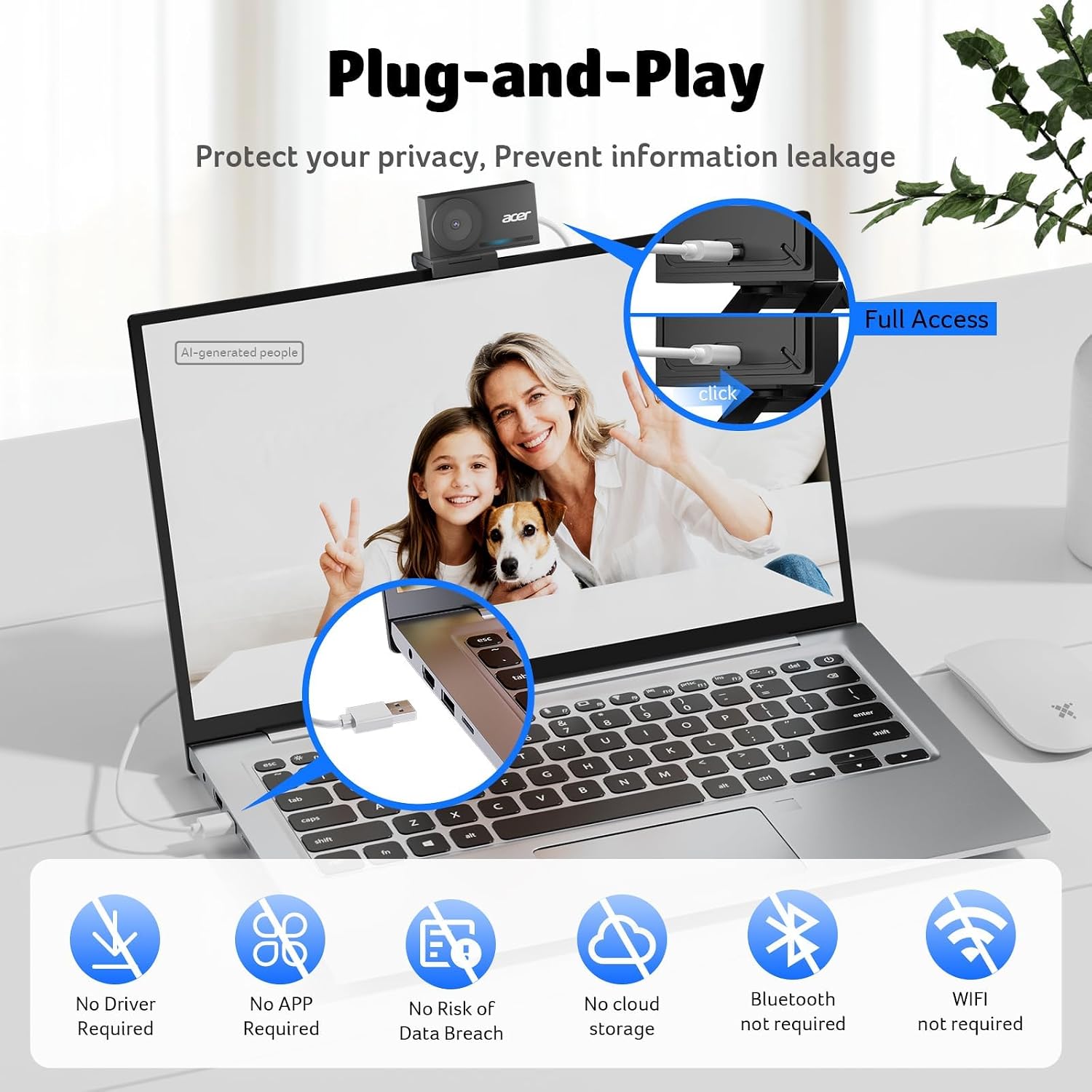 Thumbnail 4 de Acer 4K Webcam for PC with Sony 1/2" sensor