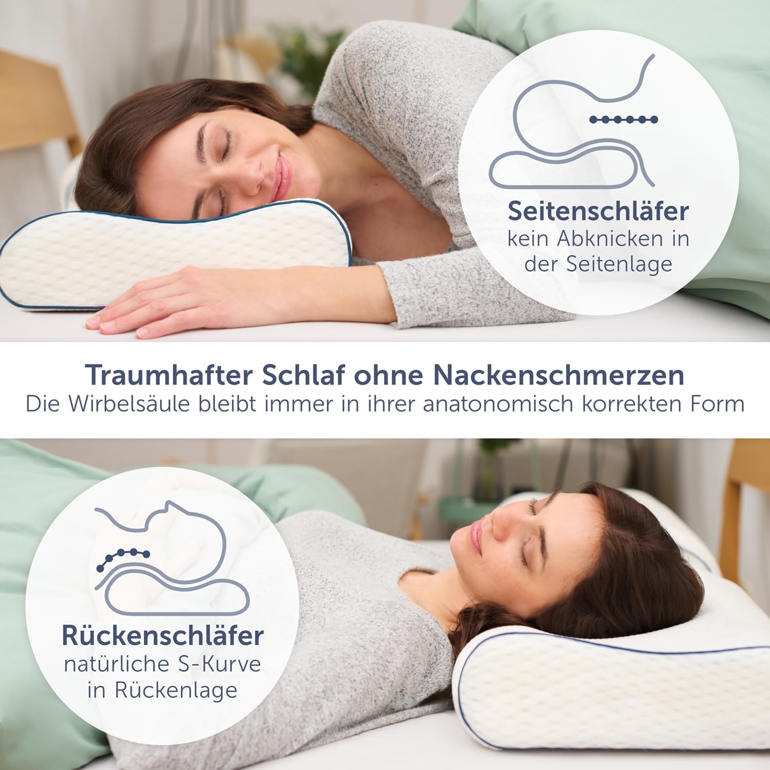 Detalle 2 de Blumtal Nackenstützkissen Orthopädisches Memory Foam