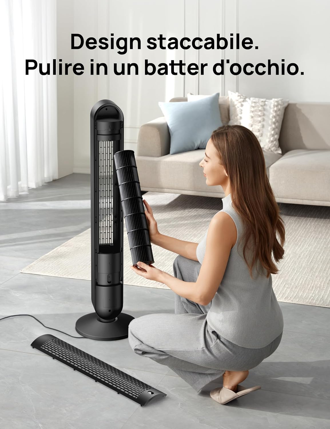Detalle 2 de DREO Ventilatore a Torre 106 cm: potenza, silenziosità e copertura ampia