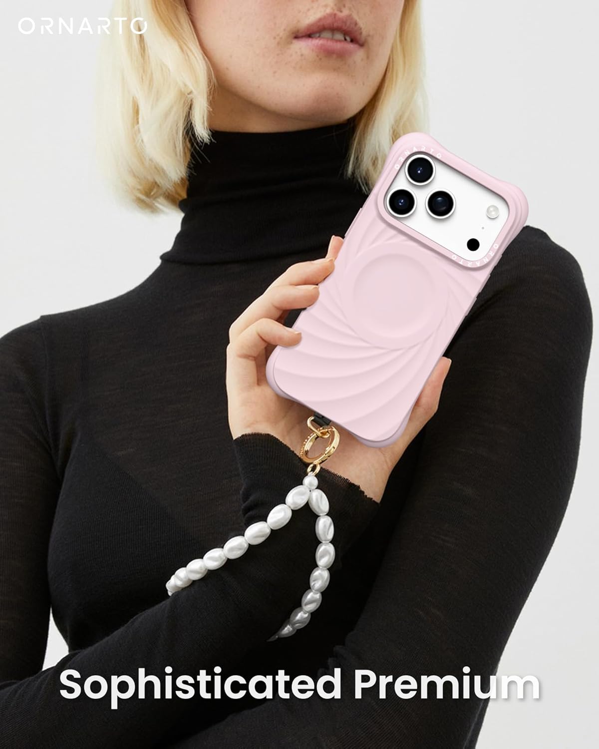Thumbnail 5 de ORNARTO Vortuxe iPhone 17 Pro Max Case 6.9" (Rose Quartz) — 2X MIL-STD Protection with MagSafe