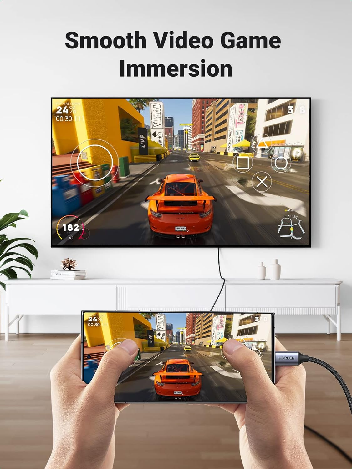 Thumbnail 6 de UGREEN USB-C to HDMI Cable (Type C to HDMI) with 4K@60Hz support — Thunderbolt 3/4/5 compatible