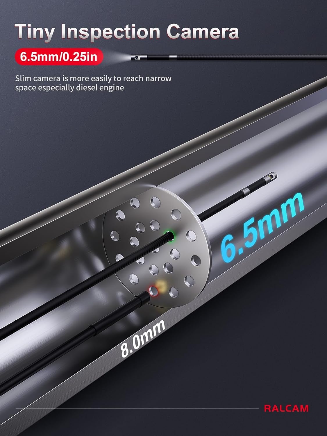 Thumbnail 4 de Ralcam Dual Lens Articulating Borescope 6.5mm Endoscope Camera 📷