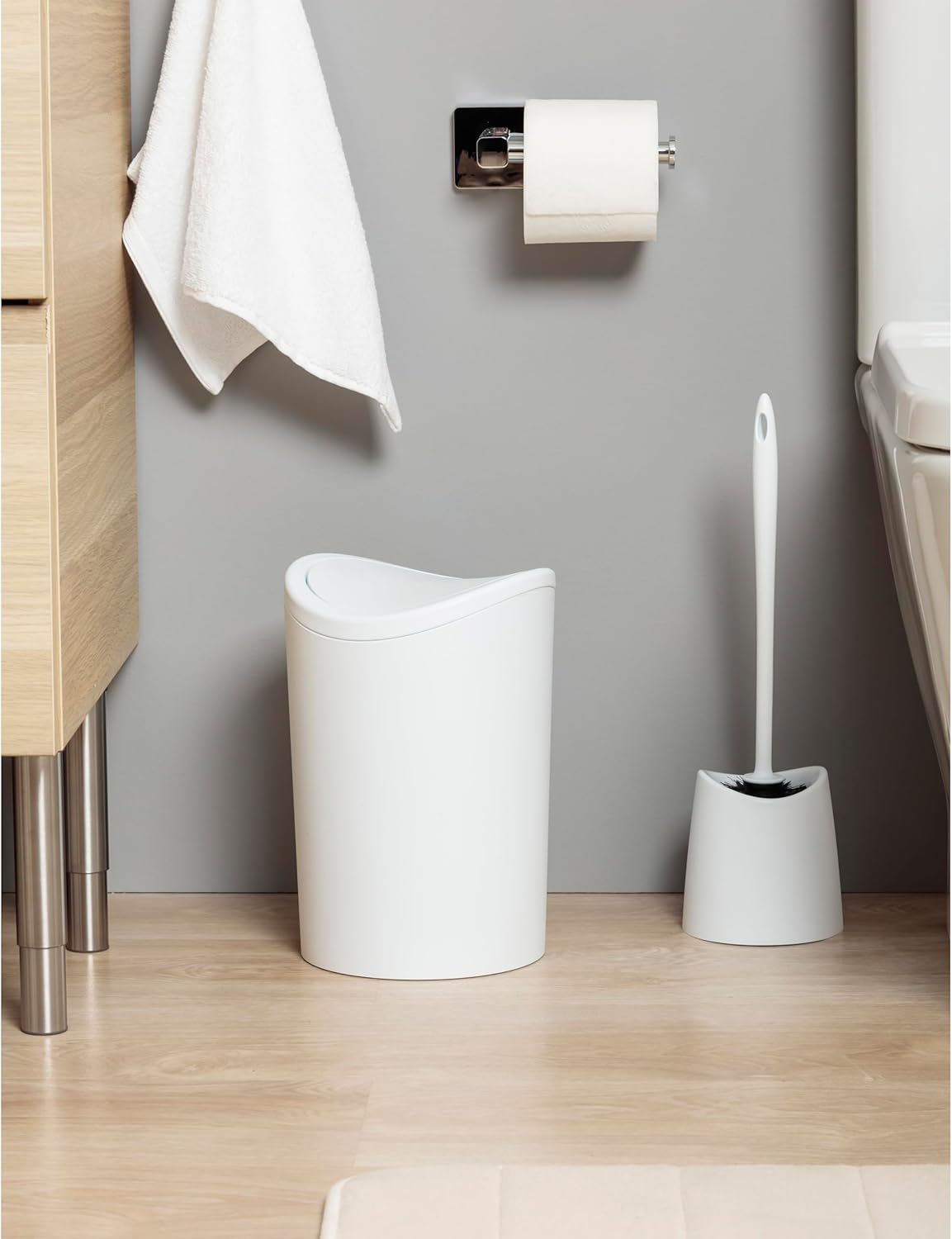 Thumbnail 3 de TATAY Poubelle Salle Bain 6L avec Couvercle Basculant – Design Compact et Moderne