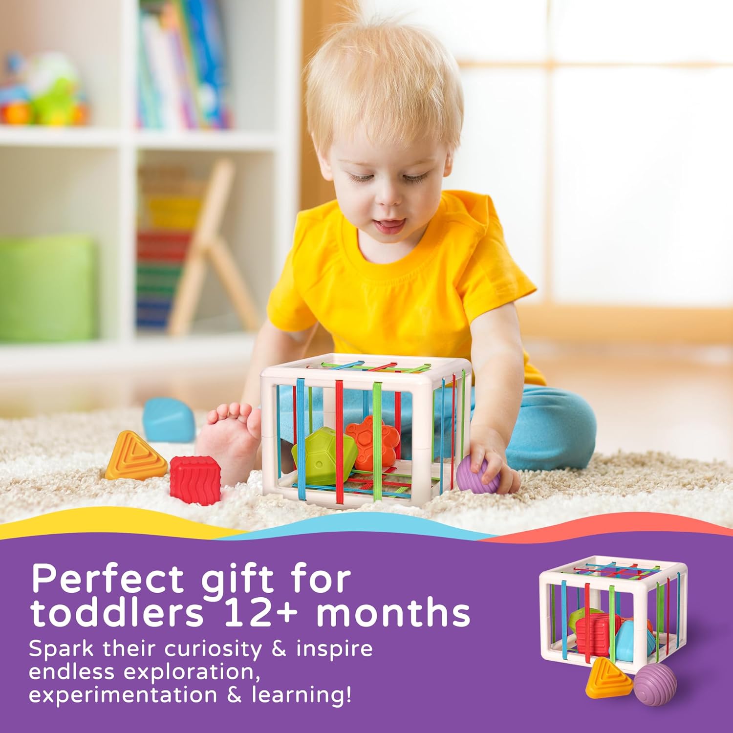 Detalle de LiKee Montessori shape sorter 6 pcs