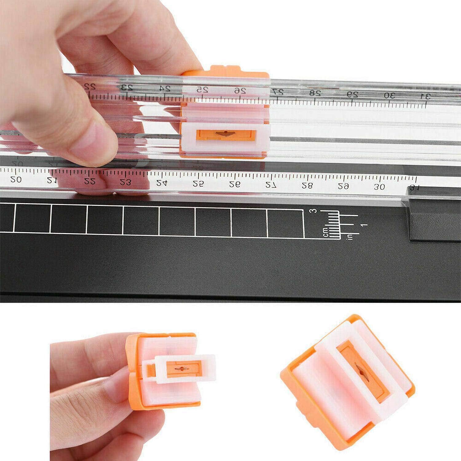 Thumbnail 1 de Paper Cutter 12 Inch Guillotine Paper Trimmer (A4) with Automatic Safety Safeguard and Side Ruler – Black