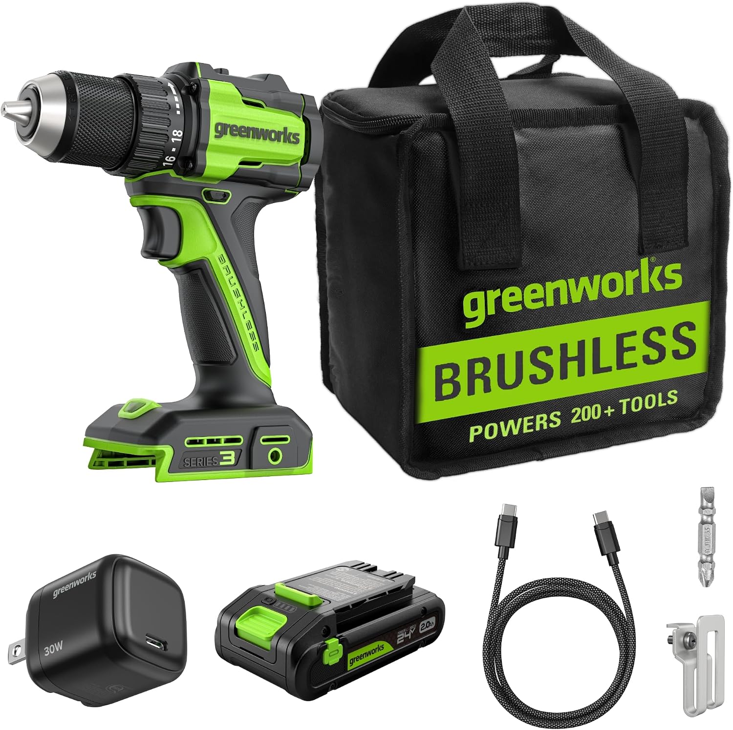 Detalle de Greenworks 1/2-Inch Brushless Cordless Drill