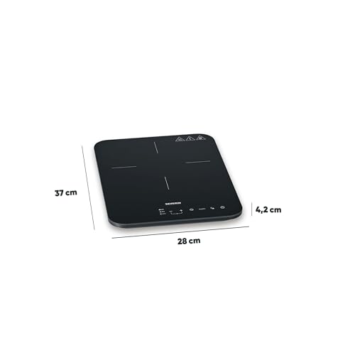 Detalle 2 de SEVERIN KP 1032 – Placa de inducción vitrocerámica, 2000 W, pantalla táctil y temporizador