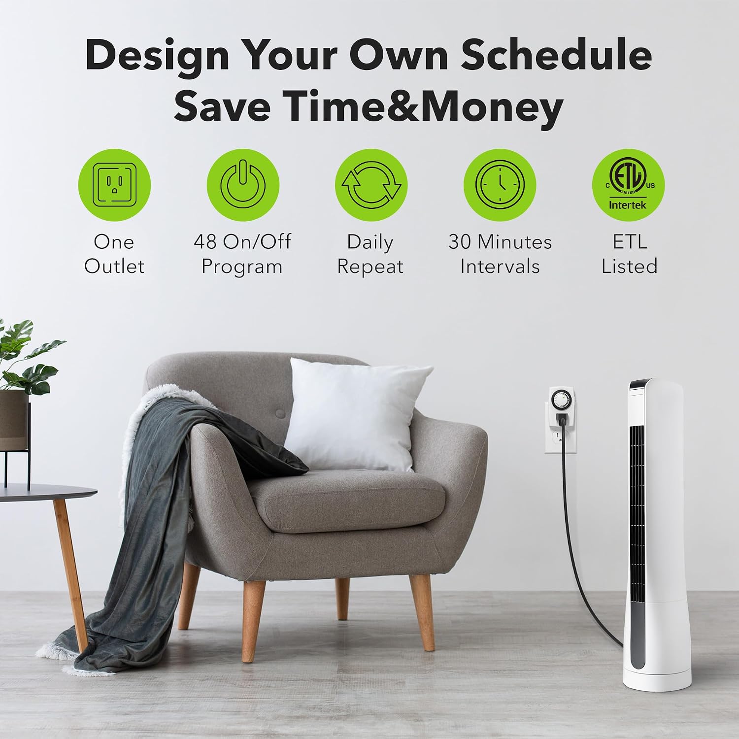 Thumbnail 4 de BN-LINK Indoor Mechanical Outlet Timer BND-60/U47