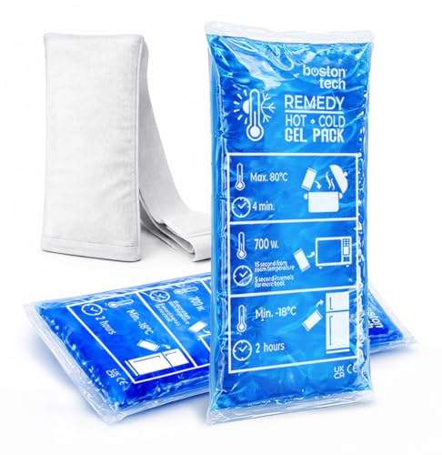 Poche de gel Remedy de Boston Tech — coussin thermique froid et chaud, 2 compresses + housse