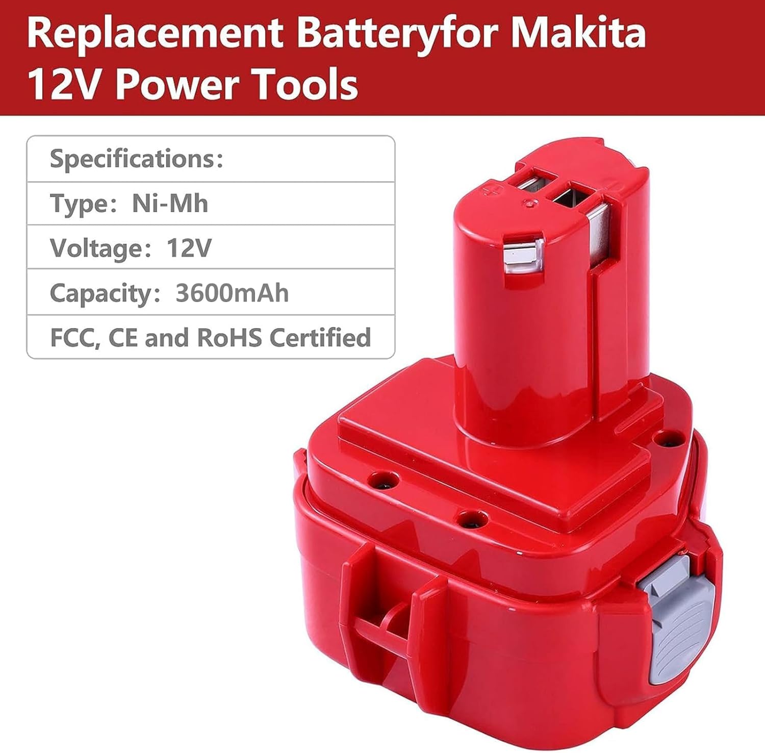 Thumbnail 1 de TOPBATT 2 x 12V 3.6Ah: batteria di ricambio Ni-MH per Makita 12V - compatibilità ampia