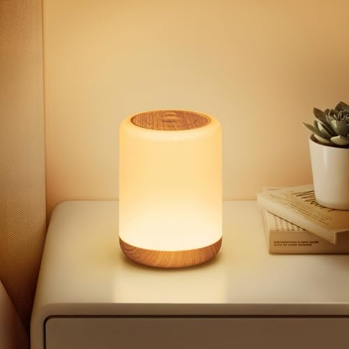Detalle de CAKLIK Lampada da Comodino LED Touch Dimmerabile: 3 Modalità e 256 RGB, portatile e ricaricabile