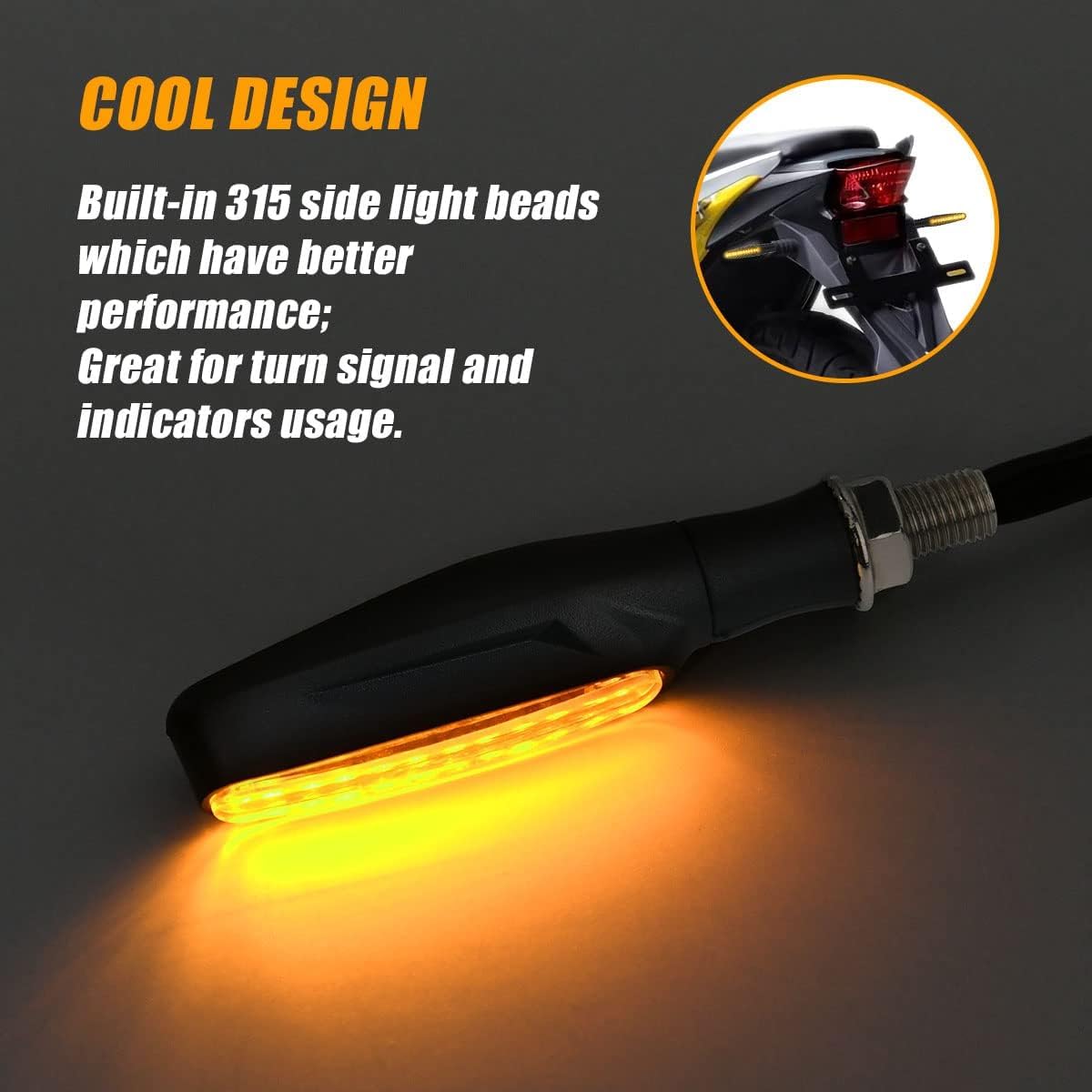 Thumbnail 3 de URAQT 4pcs Motorcycle Indicators