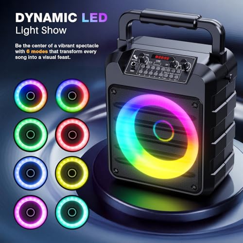Thumbnail 5 de Dislocati Karaoke Machine with 2 Wireless Microphones — Portable Bluetooth PA for Home Parties