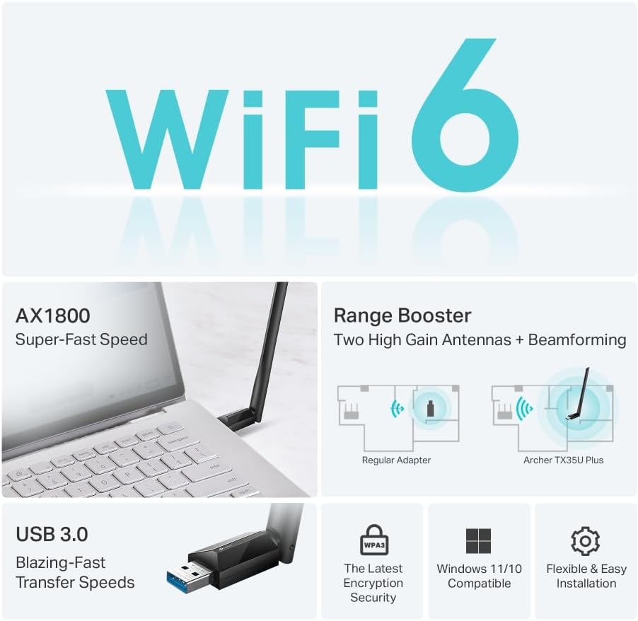 Thumbnail 2 de TP-Link Archer TX35U Plus WLAN-Stick AX1800 für PC