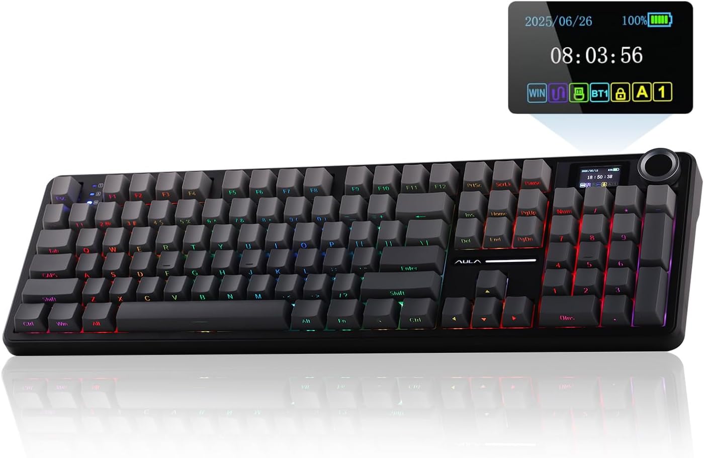 Detalle de EPOMAKER X Aula F108 PRO wireless 8000mAh ⌨