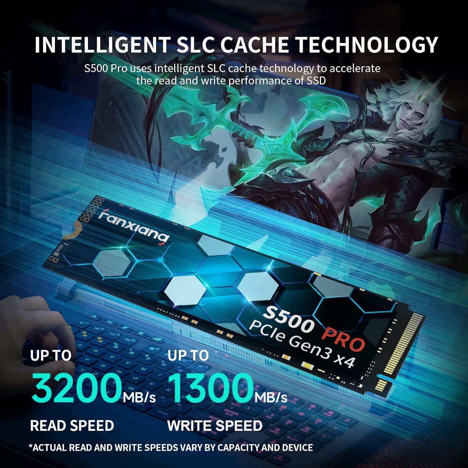 Detalle 2 de Fanxiang S500 Pro 512GB NVMe SSD: Solid Performance for Laptops and Desktops