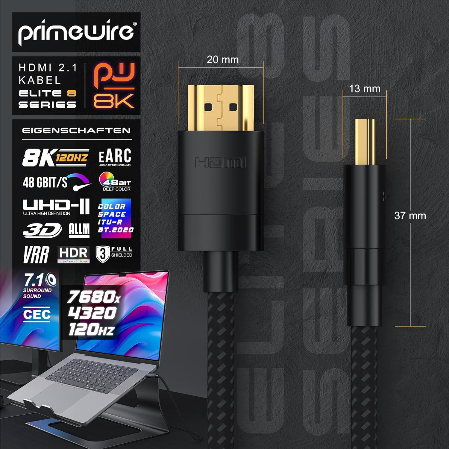 Detalle 2 de CSL HDMI Kabel 1 m 8K