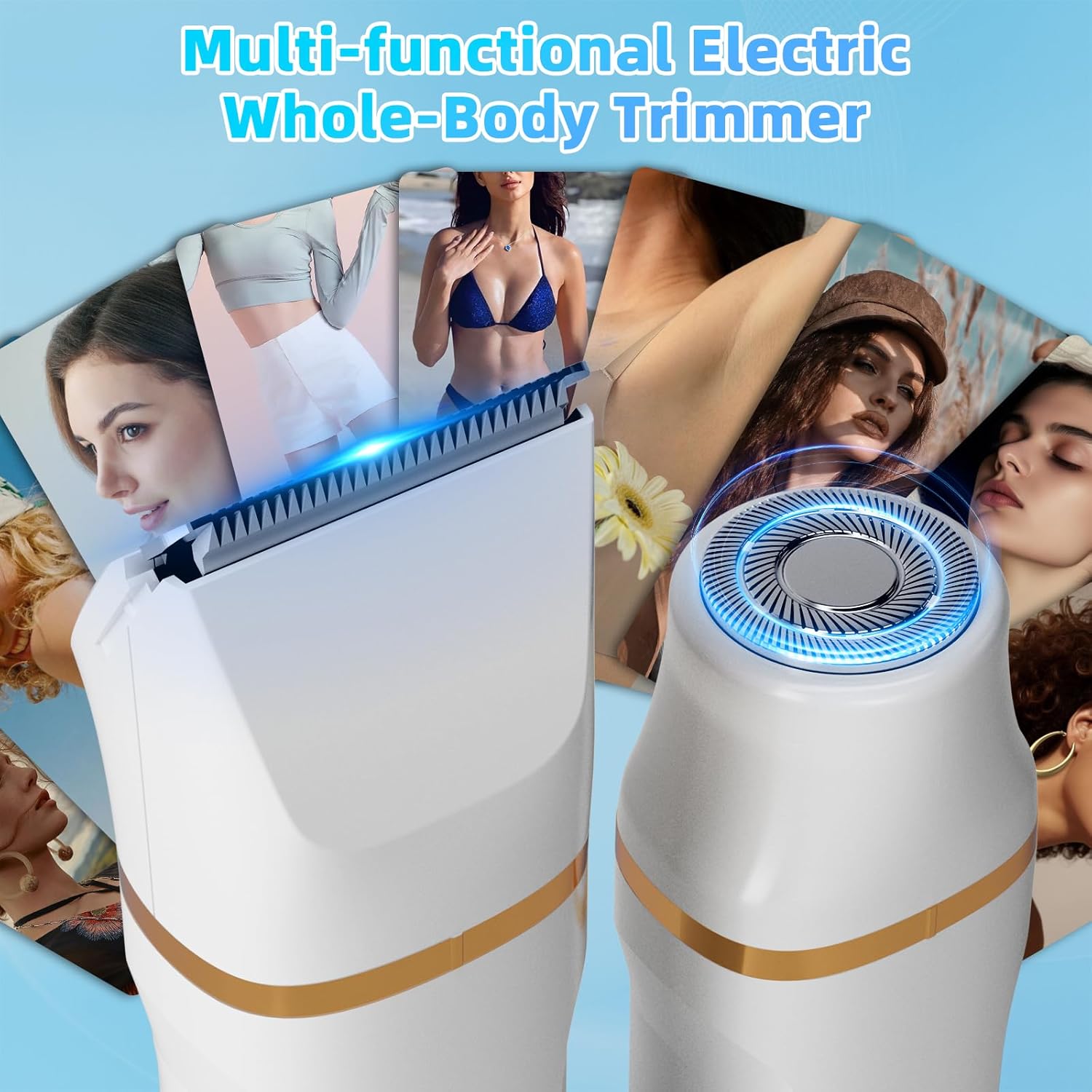 Detalle 2 de Rasuradora 5 en 1 para Mujer, cuerpo/rostro 🪒 IPX7