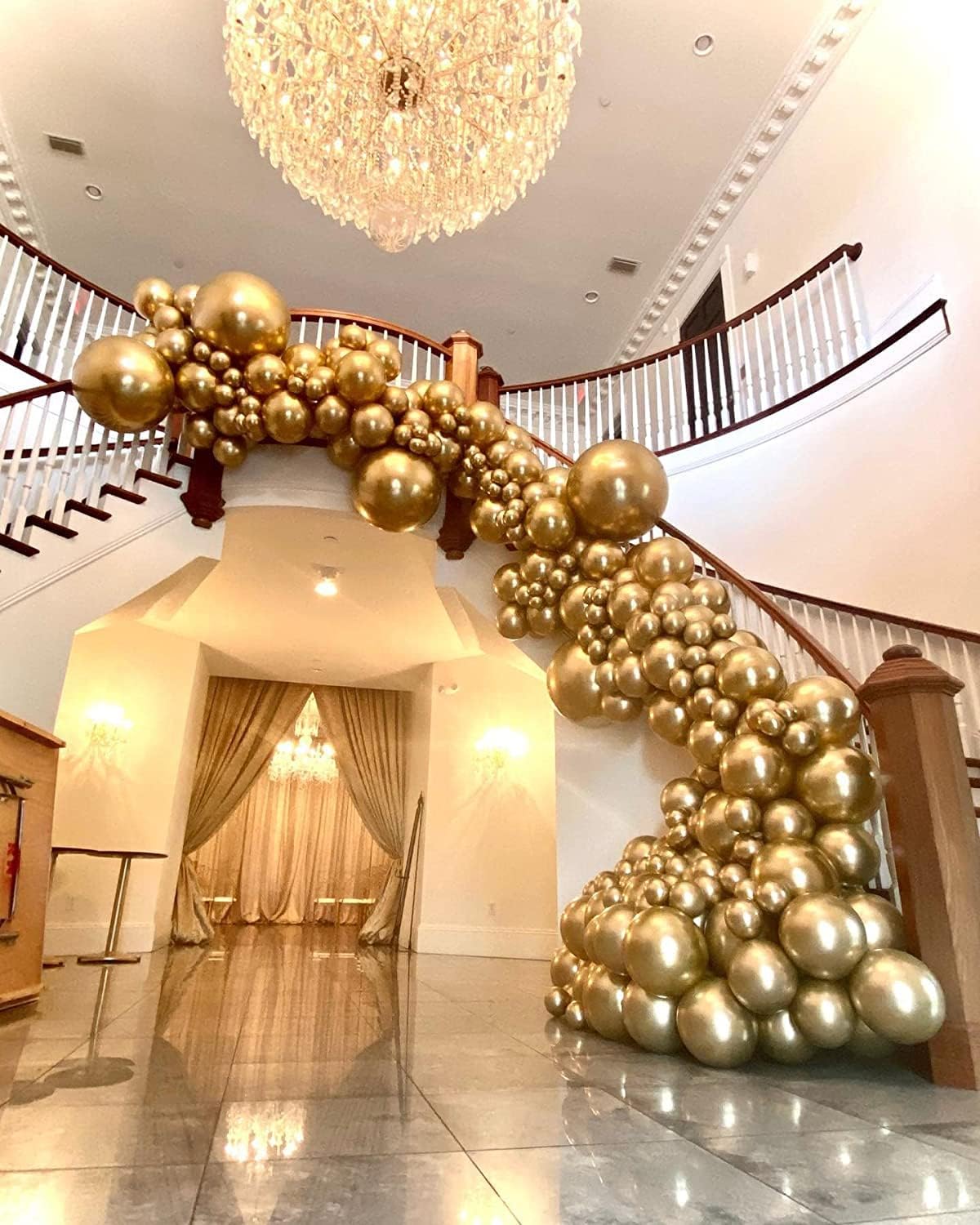 Detalle de Chrome Gold Balloons 120Pcs Metallic Gold Balloon Garland Arch Kit