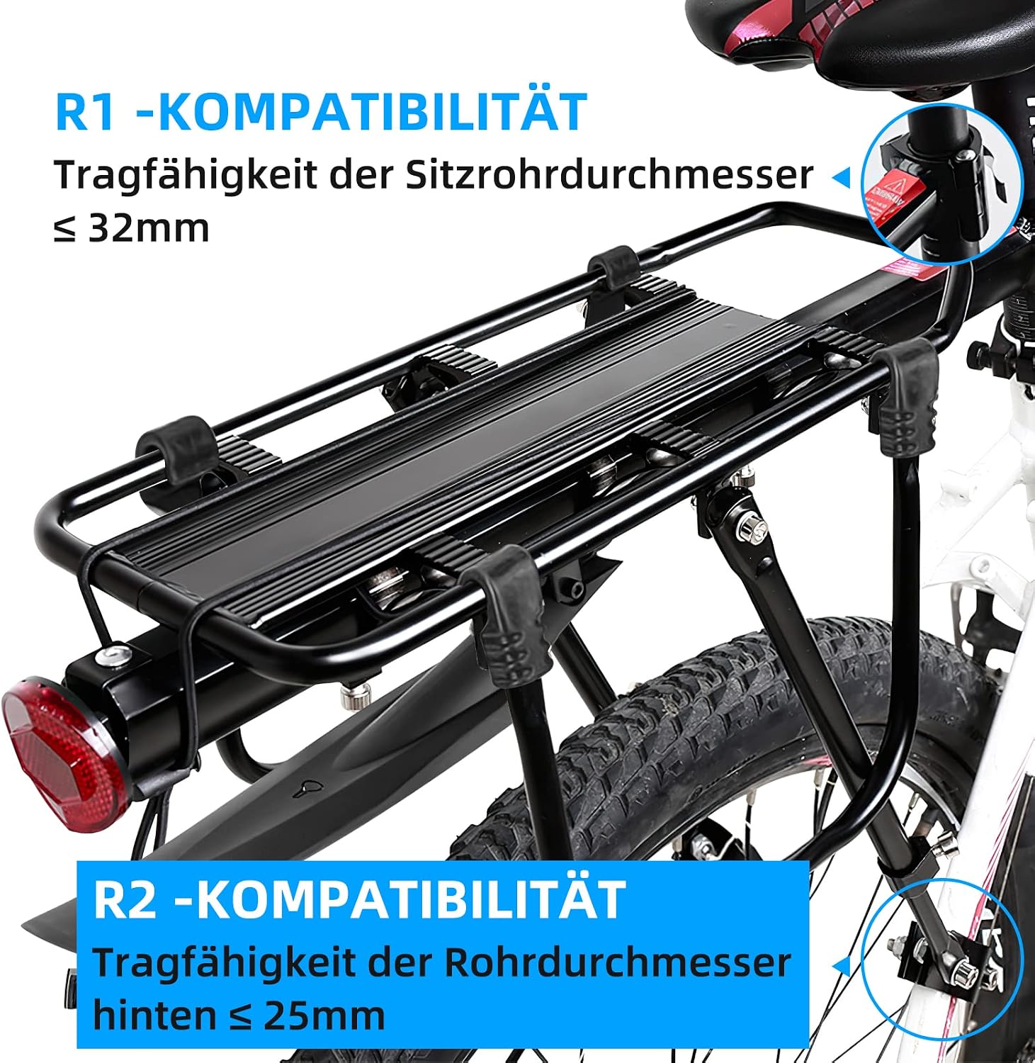 Thumbnail 3 de SPGOOD Fahrrad-Gepäckträger-Set (24–29 Zoll) aus Aluminiumlegierung mit Schnellverschluss