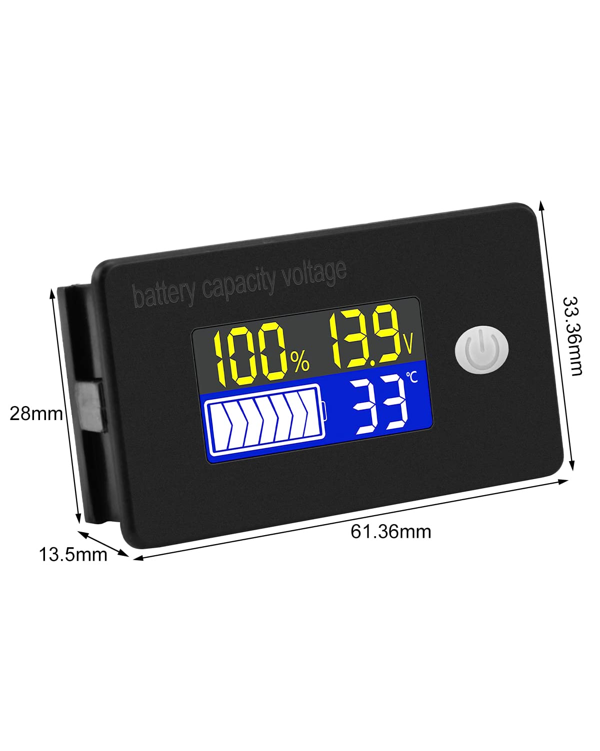 Thumbnail 1 de VOKTTA batterijmonitor met alarm, lcd-kleurenscherm en externe temperatuursensor