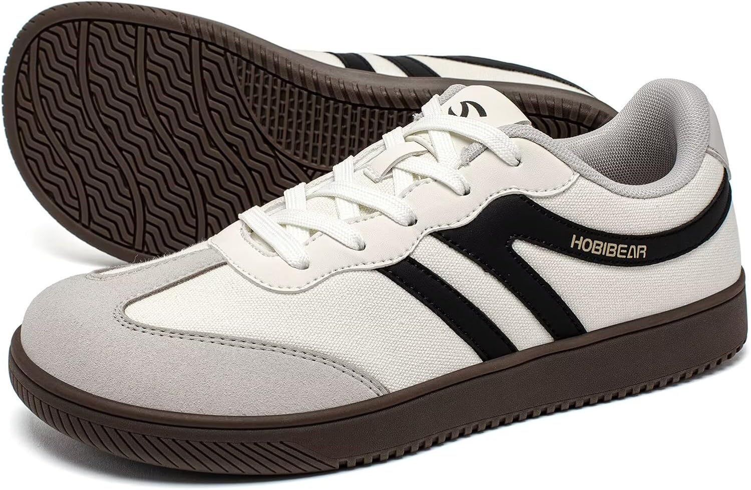 Thumbnail 1 de HOBIBEAR Barefoot Shoes Wide Casual Lace Up: Retro-Influenced Flexible Trainers for All