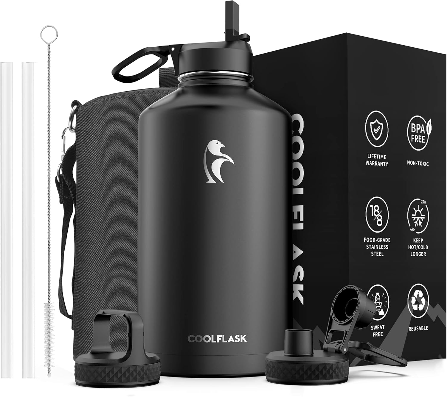 Detalle de Coolflask Gallon 128 oz Insulated Water Bottle