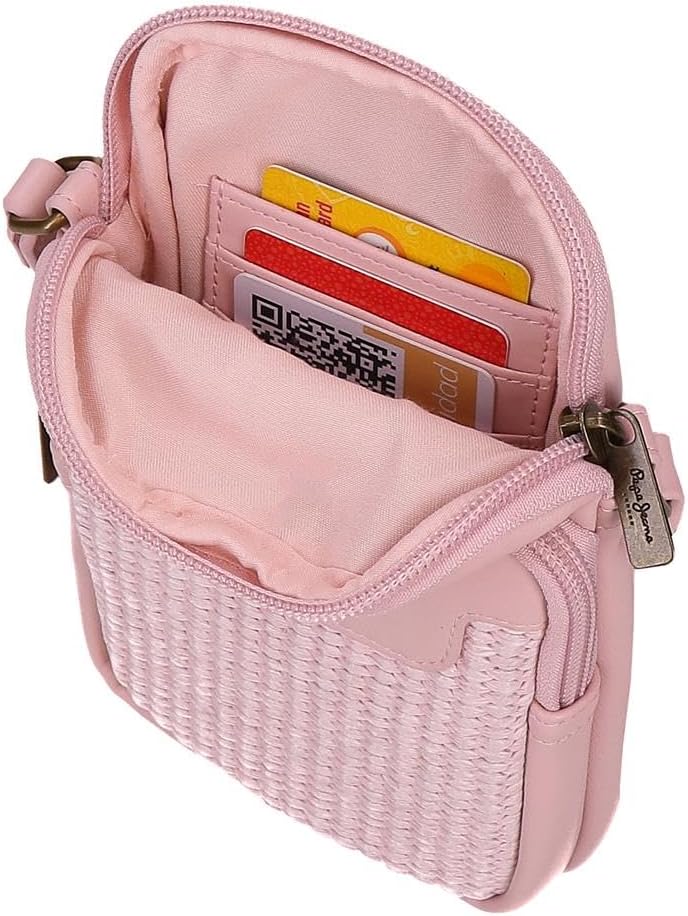 Thumbnail 3 de Pepe Jeans Clara by Joumma Bags: borsa e tracolla RFID in beige e rosa