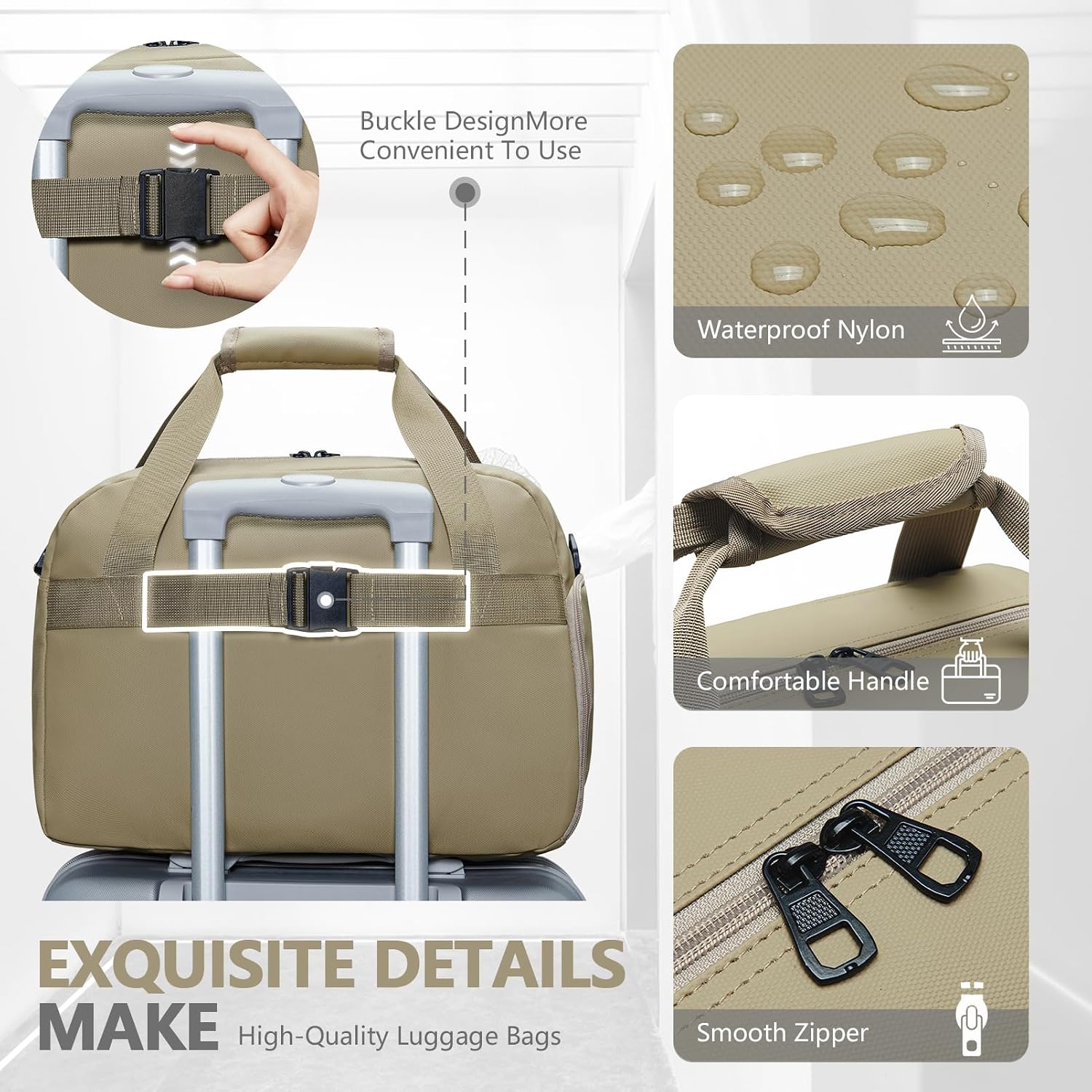 Detalle de Borsa da viaggio SUCIKORIO 40x30x20 per bagaglio a mano (25 L) con scomparto scarpe e busta bagnata