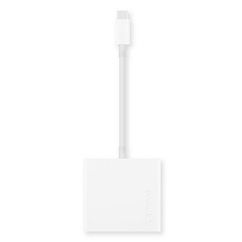 Detalle 1 de Lenovo Adaptador USB-C a VGA/HDMI 4K/USB 3.0 Blanco
