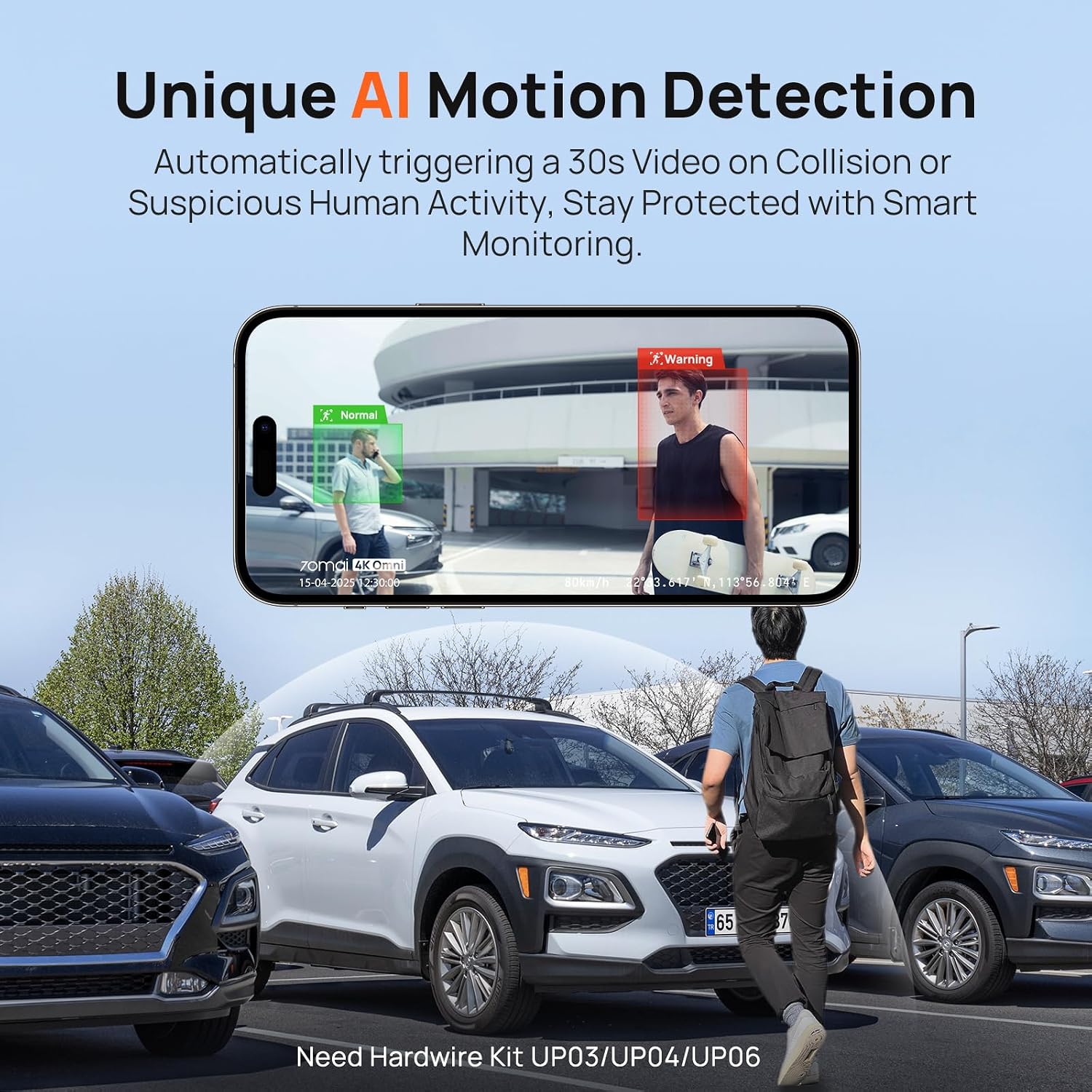 Thumbnail 4 de 70mai Dash Cam 4K Omni (Front Rear) with 4G LTE, STARVIS 2 night vision and 128GB microSD