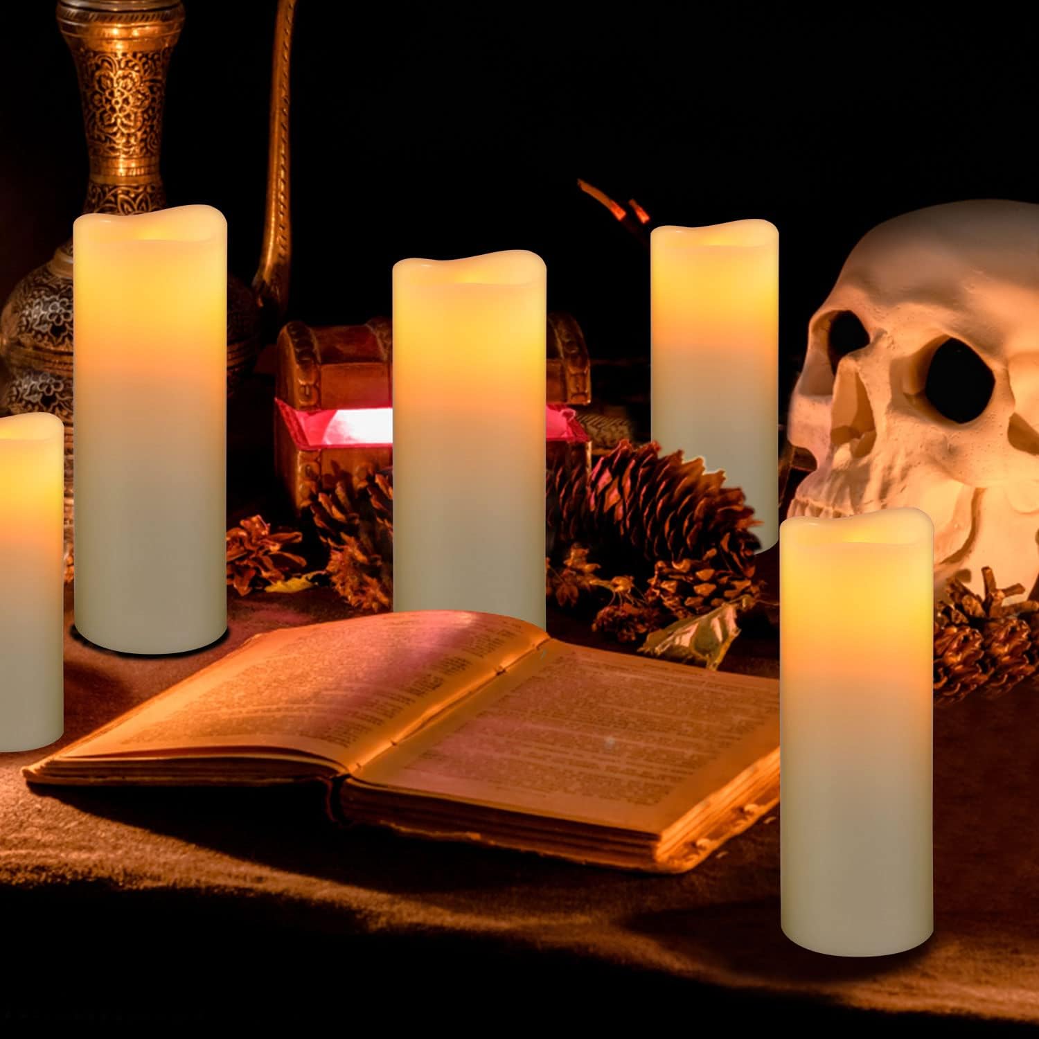 Thumbnail 1 de HANZIM LED Flameless Candles (Ivory) with 10-key remote and 24-hour timer