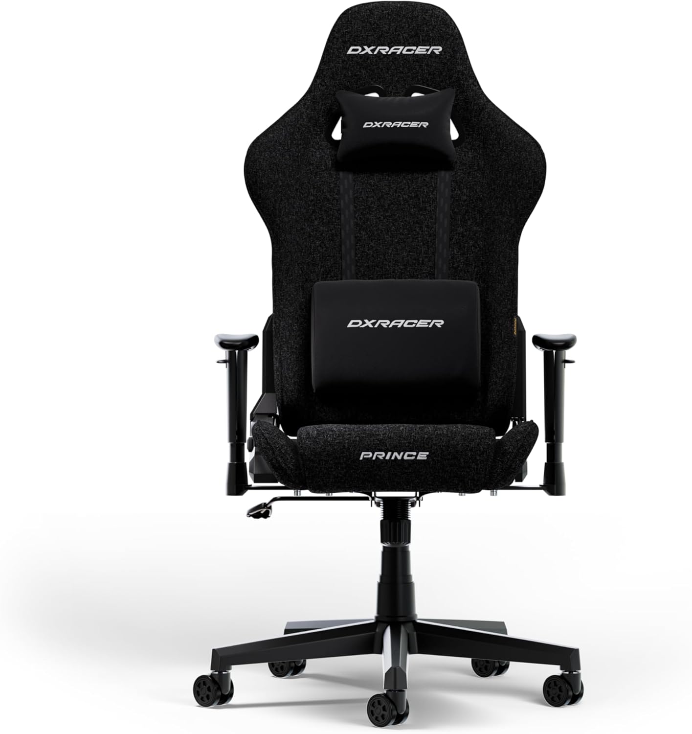Detalle de DXRacer Prince L Noir en tissu — chaise gaming et de bureau ergonomique