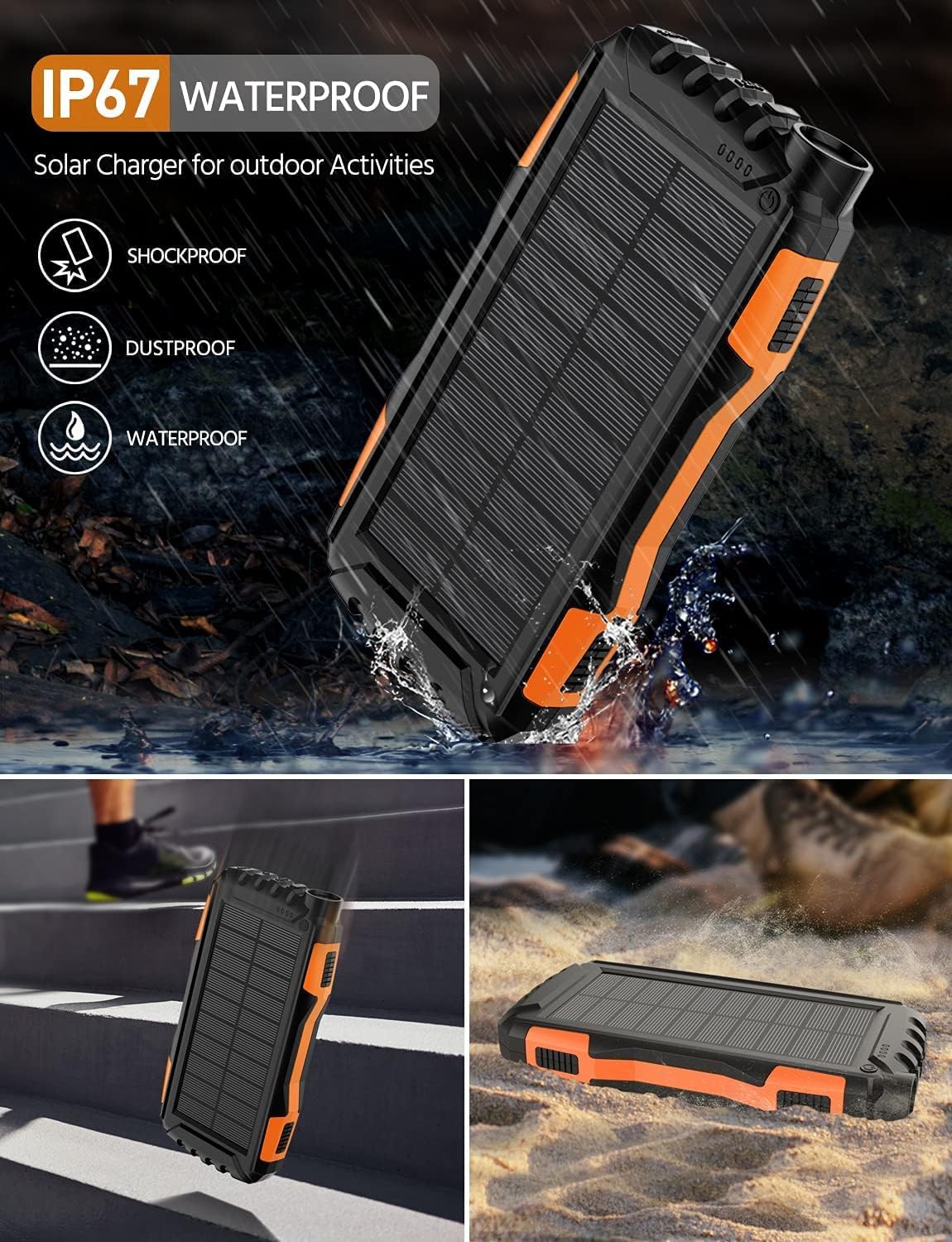Detalle 2 de Solar power bank, 42800mAh