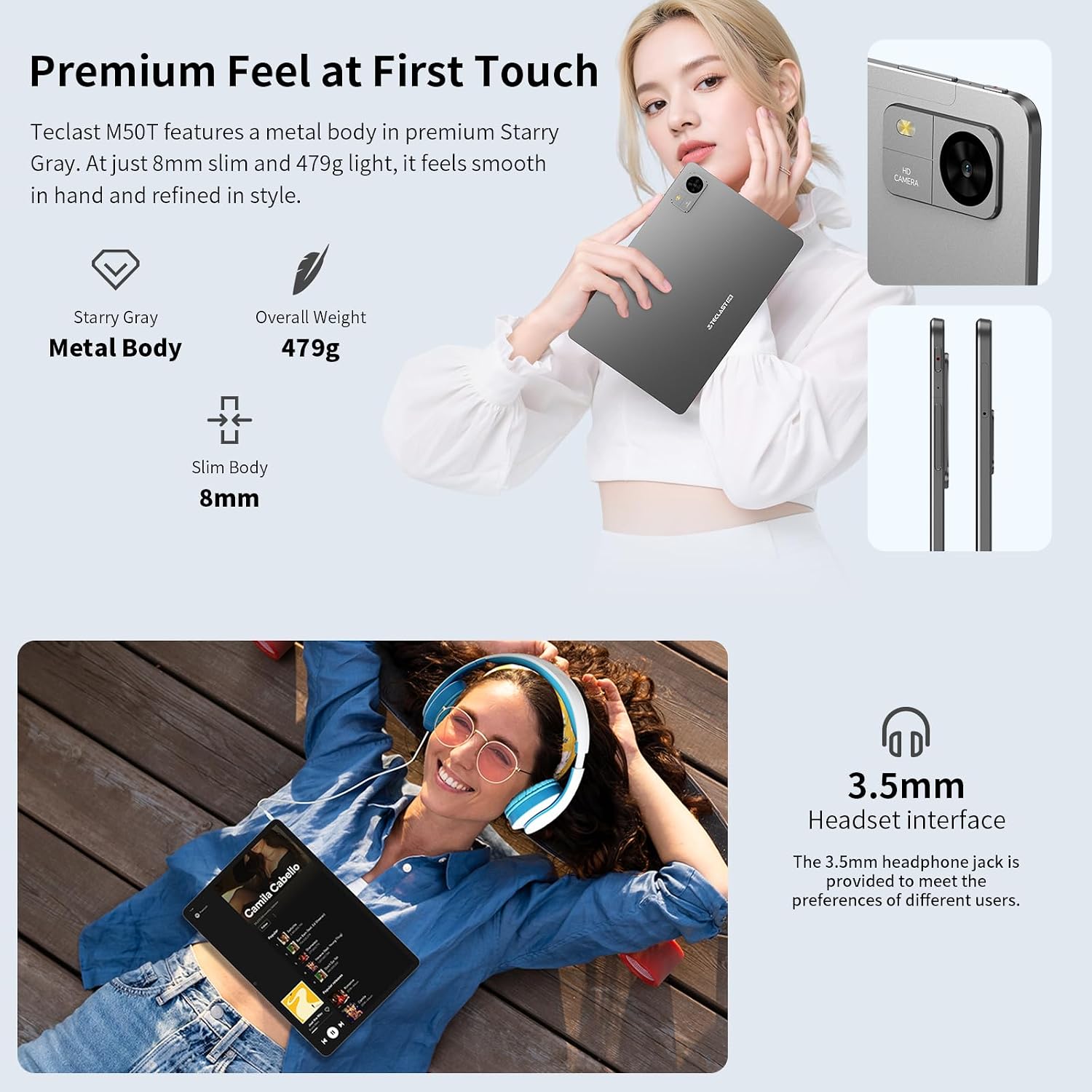 Thumbnail 6 de TECLAST M50T Tablet 10.1 Inch with Gemini AI – Android 16, 32GB RAM, 128GB ROM, 7000mAh