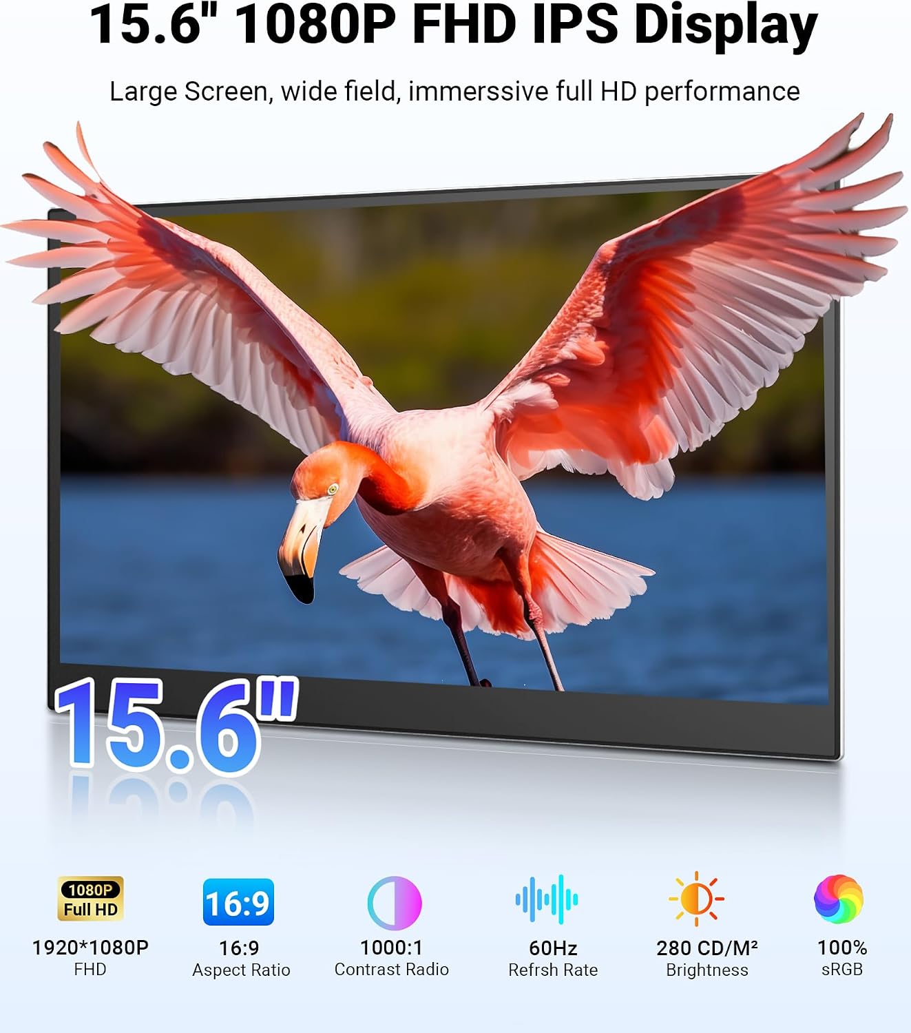 Detalle de Synnov 15.6" Laptop Screen Extender: Portable Triple Monitor with 1080p FHD IPS