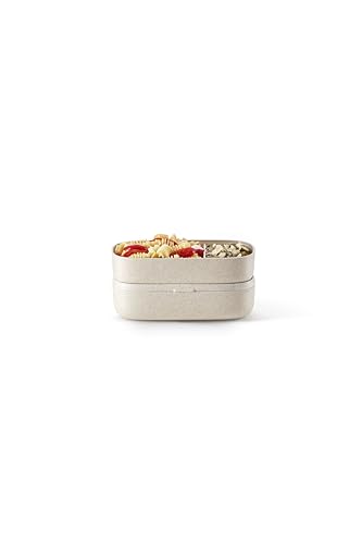 Detalle 2 de Lékué Lunch Box Organic 🍱 Doble para transportar alimentos 1000 ml