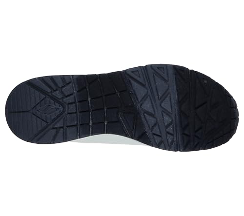 Detalle 2 de Skechers Damen Uno Stand On Air Trainers – Weiß/Durabuck Navy mit rotem Rand, Größe 35 EU